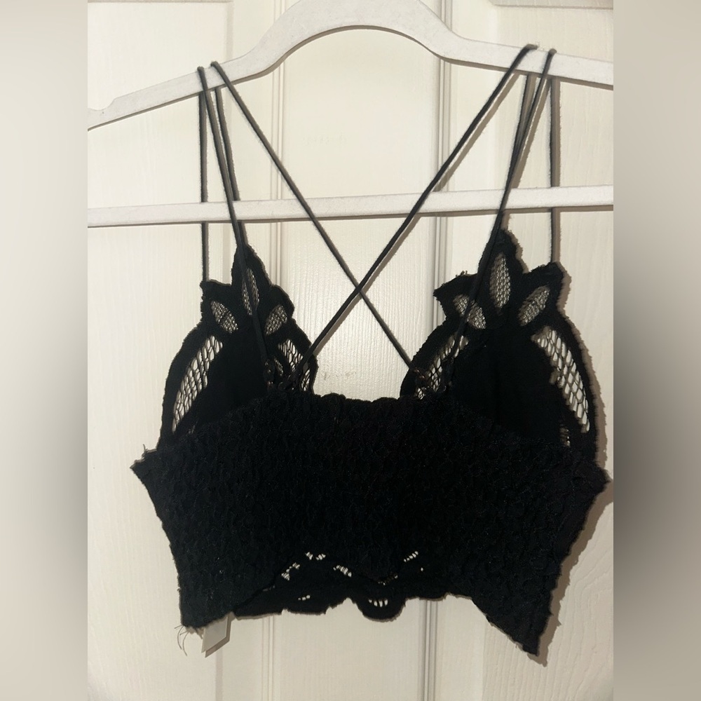 Free People FP one Black Lace Bralette XS boho summer vacation - Picture 4 of 6